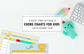 Free Printable Chore Charts 8 Absolutely Cute Designs