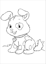 Dog coloring page for adults: Baby Dog Coloring Page Coloringbay