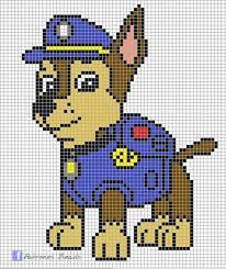 Pixel art pat patrouille facile meilleur de coloriage enfant. Plaid Pat Patrouille