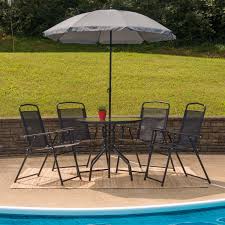 By kadehome (6) $ 666 37 /box. Flash Furniture Nantucket 6 Piece Patio Garden Set With Table Umbrella And 4 Folding Chairs Brown Tan On Sale Overstock 22520030