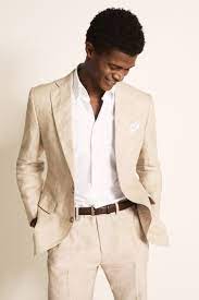 Tailored Fit Stone Linen Suit Linen Suits For Men Beige Suits For Men Linen Suit