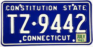 1983 Connecticut License Plate Brandywine General Store