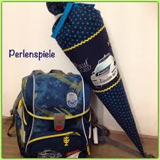 Einzelstuck Herzstuck Schultute Junge Polizei Genaht Nach Dem Schnittmuster Von Pattidoo Schultuten Jungs Schultute Polizei Schultute