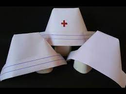 Make A Nurse 39 S Cap In 5 Easy Steps Youtube Nurses Cap Nurse Hat Pattern Nurse Hat Template