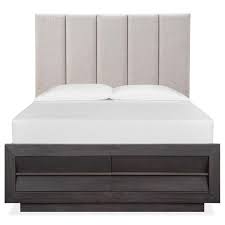 Zinus andover classic upholstered tufted bed frame nailhead detail. Magnussen Home Wentworth Village B4995 50c Queen Upholstered Bed With Channel Tufted Headboard And Footboard Storage Upper Room Home Furnishings Upholstered Beds
