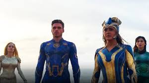 Angelina jolie appears as the fierce thena; Marvel S Eternals Official Trailer Shows Off New Looks At Angelina Jolie Gemma Chan More The Direct