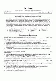 mechanical designer resume