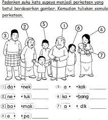 Some of the worksheets for this concept are. Bahasa Malaysia Prasekolah Latihan Keluarga Saya Preschool Writing Kindergarten Reading Worksheets School Kids Activities