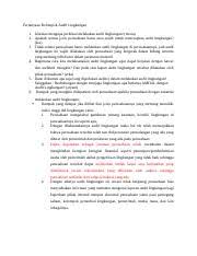 Check spelling or type a new query. Pertanyaan Kelompok Audit Lingkungan Fix Docx Pertanyaan Kelompok Audit Lingkungan 1 Jelaskan Mengapa Perlukan Melakukan Audit Lingkungan Mona 2 Course Hero