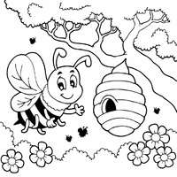 Keep your kids busy doing something fun and creative by printing out free coloring pages. Bee Coloring Pages Surfnetkids Bee Coloring Pages Coloring Pages Bee Art