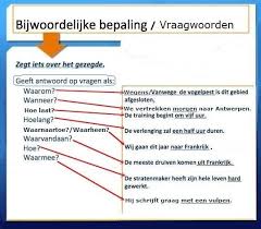 Bijwoordelijke Bepaling Vraagwoorden Complements Mots Interrogatifs Taal Posters Spellingsregels Taal