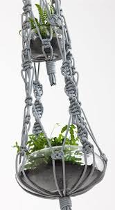 Two Tier Macrame Plant Hanging Detail Macrame Macrame Plant Hangers Macrame Plant