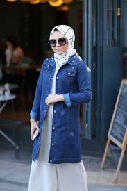 Tesettur Incili Kot Ceket Modelleri Moda Tesettur Giyim Kot Ceket Moda Kotlar