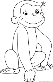 It was released on dvd on september 10, 2019. Curious George Sitting Coloring Page For Kids Free Curious George Printable Coloring Pages Online For Kids Coloringpages101 Com Coloring Pages For Kids