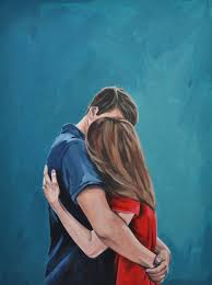 This Is The Original Painting Only You 405mm X 305mm 16 X 12 Acrylic On Heavy Weight Artist Quality Ca Cute Couple Drawings Cute Love Images Cute Couple Art