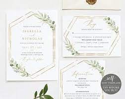 4 Double Sided Navy Wedding Invitation Set Templates Etsy Wedding Invitation Templates Buy Wedding Invitations Printable Wedding Invitations