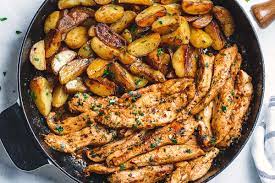 Stir in olive oil, garlic and thyme; Garlic Butter Chicken And Potatoes Recipe How To Make Garlic Butter Chicken Recipe Eatwell101