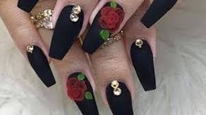 Volver a ver cómo se hacen unas uñas acrílicas. Elegantes Unas Acrilicas Negras 2019 Elegantes Unas