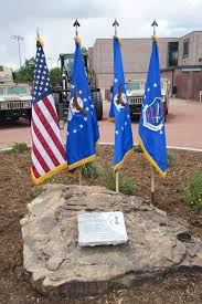 Peterson Afb Colo Plaque At New Capt David Lyon Memorial Park Behind Base Gym Bowling Alley Reads Leader Mentor Warrior B Killed In Action Afghanistan Usaf
