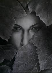 Portrait, Selfportraits, Framed, Realism, Charcoal, Categories