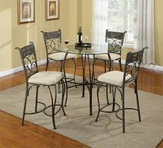 Counter Height Glass Round Table Set Round Counter Height Dinette Set 36 Black Round Dining Table Glass Round Dining Table Counter Height Dining Table Set