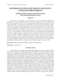 Icici prudential life insurance company ltd began its operations in the year 2001. Pdf Determinants Of Saudi Takaful Insurance Companies Profitability