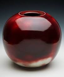 Pottery By Malcolm Greenwood Australia Wonderful Deep Red Glaze Glaze Ceramics Ceramic Pottery Raku Pottery