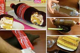 Une maison de pain d'épice a croquer avec plein de bonbons pour le plus grand plaisir des enfants!'langue,langue lèche! La Recette Du Spectaculaire Gateau En Forme De Bouteille Coca La Recette