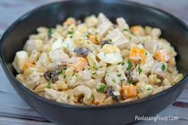 Chicken And Egg Macaroni Salad Panlasang Pinoy Recipe Macaroni Salad Egg Macaroni Salad Salad