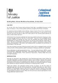 Hi there, has anyone applied to the unlocked graduate scheme for 2021? Briefing Note Diverse Workforce Roundtable 18 July 2019 Criminal Justice Alliance