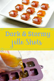 Dark And Stormy Jello Shots Recipe Jello Shots Jello Rum Jello Shots