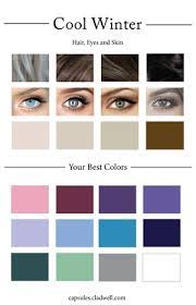 Hair Can Be An Ashy White Blonde Light Ashy Brown To Dark Ashy Brown To Black With No Red Tone Cool Winter Color Palette Brown Hair Blue Eyes Winter Skin Tone