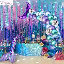 How much does it cost to order a little mermaid? Under The Sea Party Welcome Hanger For Kid Mermaid Themed Party Door Sign Favor Felt Mermaid Birthday Party Supplies Door Decorations Home Decorative Signs