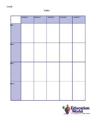 Comparison Chart Template Education World