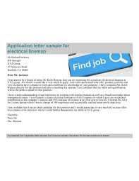 Journeyman Electrical Lineman Cover Letter Samples And Templates
