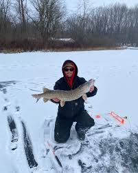 Kodey Brashares With a couple dandy Pike!! Nice job Kodey !