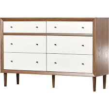 I love this look, and it will be perfect in emma's bedroom. Sunset Midcentury Wood White Six Drawer Dresser