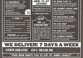 Jimmy Johns Sandwich Menu Best Sandwich 2017 Inside Jimmy Johns Printable Menu22352 Sandwich Menu Best Sandwich Catering Menu