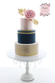 Blush Pink Gold Rose Gold Birthday Cake Designs Aimeejane Cake Design Wedding Cake Gold Navy And Blush Pink Gold Wedding Cake Rose Gold Wedding Cakes Cool Wedding Cakes