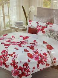 Comforter and sham are 100% cotton. Amazon Com Nicole Miller Red Poppy White Floral Queen Comforter 6 Pc Set Queen Comforter Bedding And Bath Comforters