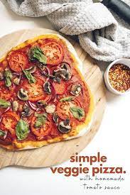 simple veggie pizza with homemade tomato sauce project sunny recipe veggie pizza homemade tomato sauce veggie pizza recipe