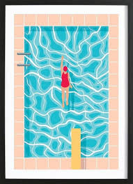 Pool Als Gerahmtes Poster Von Blaek Design Studio Poster Poster Online Bilder