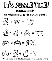 Learn to add 2 and 1 place numbers on this math worksheet. Free Math Coloring Worksheets For 5th And 6th Grade Mashup Math