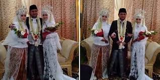 Viral Pria Nikahi 2 Wanita Cantik Sekaligus Ini Potret Mereka Bertiga Di Pelaminan Merdeka Com