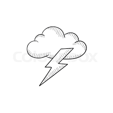 Cloud And Lightning Bolt Vector Sketch Stock Vector Colourbox Also, i've played around with the drawing app that comes with it and it seems decent, are there any better ones? cloud and lightning bolt vector sketch
