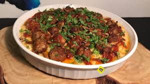 كفتة اللحم مع بطاطس بيوريه Youtube