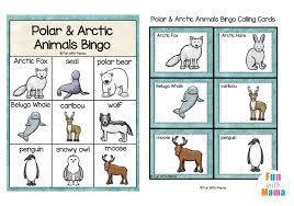 Ocean coloring pages help kids to learn about the mystery of the deep and beautiful ocean. Arctic Animal Bingo Kids Game Fun With Mama