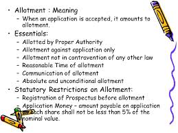 How to use allotment in a 2 : The Companies Act 1956 By Prof V Y Dhupdale Assistant Professor Dept Of Law Suk Ppt Download
