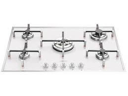 Smeg Pvb750be Kookplaat Gas 74cm Glas Wit Inox Kookplaten Glas Gaas