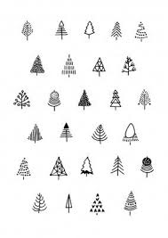 Black And White Christmas Tree Doodle Trees Merry Christmas Cards Send Real Postcards Online In 2020 Easy Doodle Art Tree Tattoo Small Tree Doodle